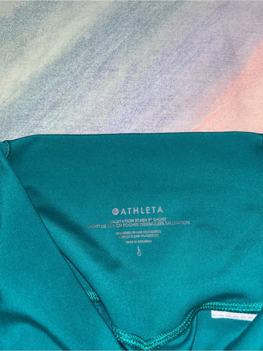 Athleta Women’s Salutation Stash High Rise 5" Short Size L coastal Teal - Picture 6 of 7